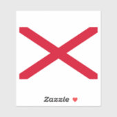 Alabama State Flag Design Sticker (Vel)