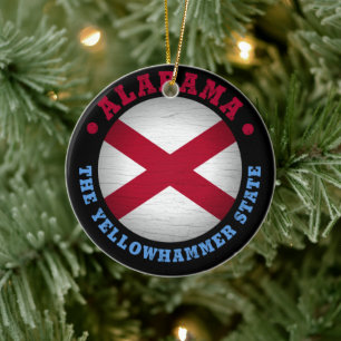ALABAMA STATE FLAG KERAMISCH ORNAMENT