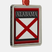 Alabama State Flag Kerstversiering Metalen Ornament (Rechts)