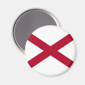 Alabama State Flag Magnet Magneet (Voorkant / Achterkant)