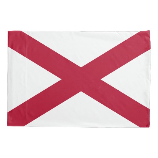 Alabama State Flag Print Patriot Kussensloop (Achterkant)