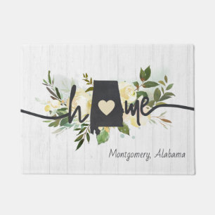 Alabama State gepersonaliseerd uw thuis stad rusti Deurmat