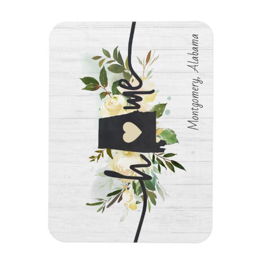 Alabama State gepersonaliseerd uw thuis stad rusti Magneet (Verticaal)