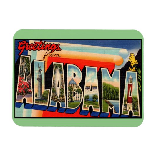 Alabama State Magnet Magneet (Horizontaal)