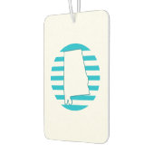 Alabama State Outline Blue Retro Circle Luchtverfrisser (Links)