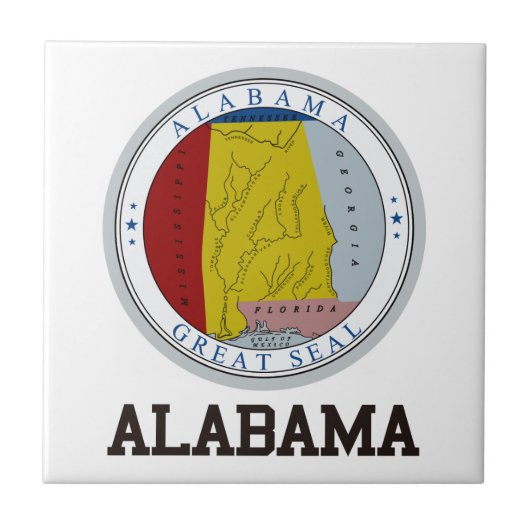 Alabama State Seal Tegeltje (Voorkant)