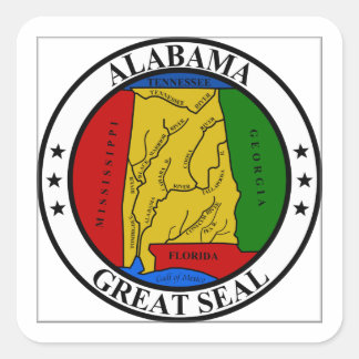 Alabama State Seal Vierkante Sticker
