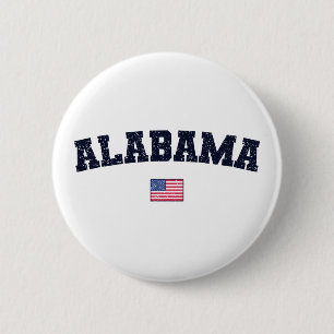 Alabama State USA Flag Ronde Button 5,7 Cm