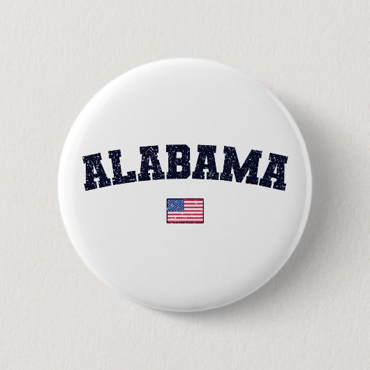 Alabama State USA Flag  Ronde Button 5,7 Cm (Voorkant)