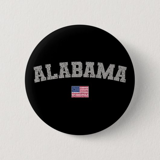 Alabama State USA Flag  Ronde Button 5,7 Cm (Voorkant)