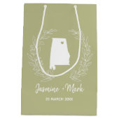 Alabama statemap-bruiloft voor bestemming medium cadeauzakje (Achterkant)