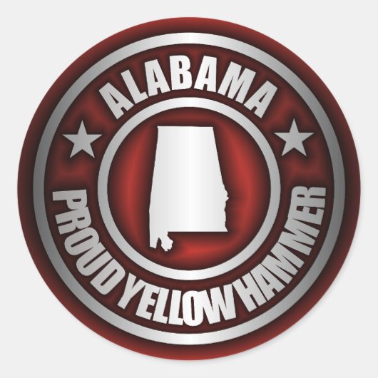 "Alabama Steel" Stickers (Rood) (Voorkant)