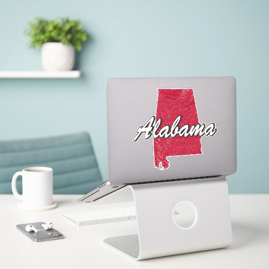 Alabama Sticker (Laptop op bureau)