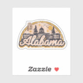 Alabama stijl sticker (Vel)