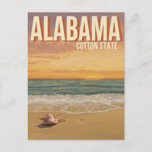 Alabama Strand Zonsondergang Briefkaart