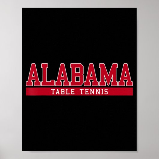 Alabama Table Tennis Poster (Voorkant)