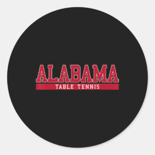Alabama Table Tennis Ronde Sticker