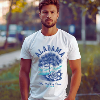 Alabama “The Heart of Dixie” Camellia Flower T-shirt
