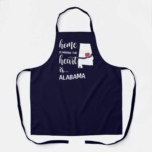 Alabama thuis is waar het hart ligt schort (Voorkant)