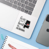 Alabama thuis is waar het hart ligt sticker (Laptop met iPhone)