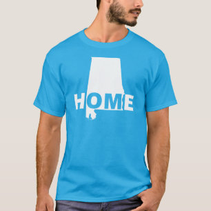 Alabama Thuis Weg Van Staat T-Shirt Tees