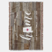 Alabama Thuisstaat Persoonlijke Houten Uitzicht Deken (Voorkant Verticaal)