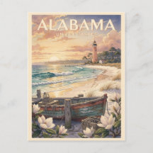 Alabama USA Reis in Retro Stijl