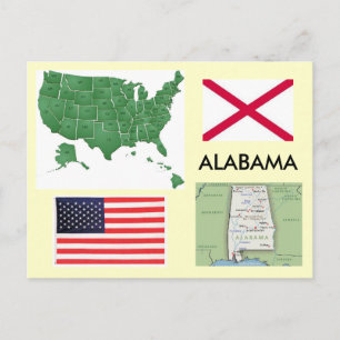 Alabama, Verenigde Staten Briefkaart