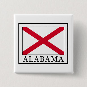 Alabama Vierkante Button 5,1 Cm