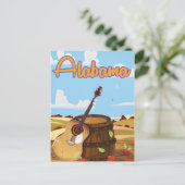 Alabama vintage-poster briefkaart (Staand voorkant)