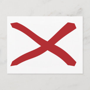 Alabama Vlag Ansichtkaart Briefkaart