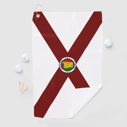 Alabama vlag golfhanddoek (Insitu)
