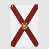 Alabama vlag golfhanddoek (Voorkant)