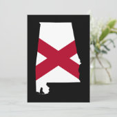 Alabama vlag-kleuren kaart (Staand voorkant)