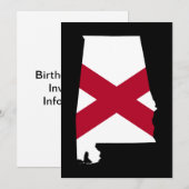 Alabama vlag-kleuren kaart (Voorkant / Achterkant)