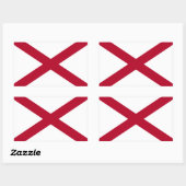 Alabama vlag rechthoekige sticker (Vel)