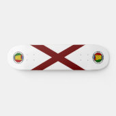 Alabama vlag skateboard (Horizontaal)