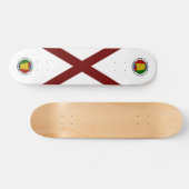 Alabama vlag skateboard (Horizontaal)