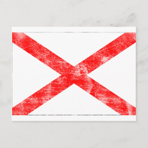Alabama-vlag (verhit) briefkaart