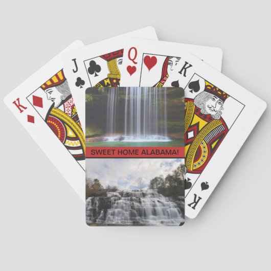 Alabama Watervalt op een speelkaartdek Pokerkaarten (Achterkant)