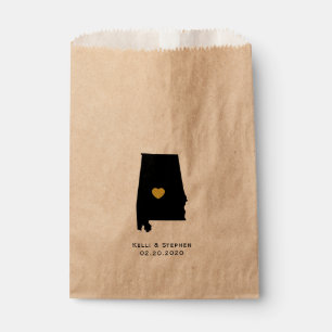 Alabama Wedding Favor Treat Sacks, papieren cadeau Bedankzakje