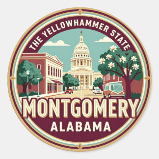 ✨ Alabama Yellowhammer Staatstrots Ronde Sticker