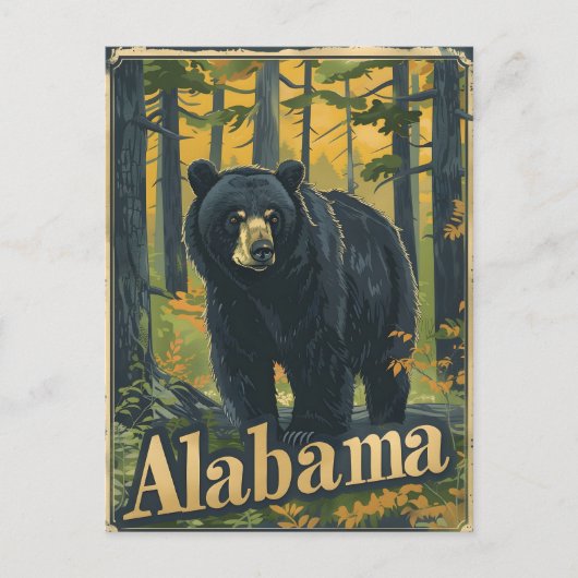Alabama zwart Beer Briefkaart (Voorkant)