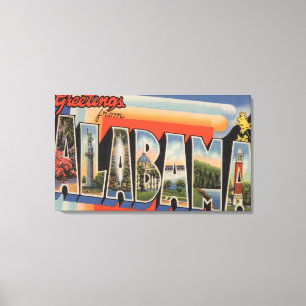 AlabamaLarge Letter ScenesAlabama Canvas Afdruk