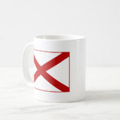 Alabaman Drapeau + Plan Mug (Devant gauche)