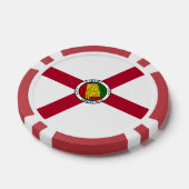 Alabamian Flag & Seal, Flag of Alabama Poker Chips (Enkel)