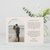 Alabaster Arch Trouwfoto Liefde & Bedankt (Staand voorkant)