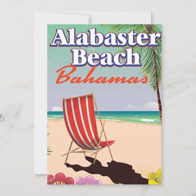 Alabaster Beach Bahama's reisposter (Voorkant)
