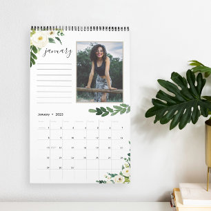 Alabaster Floral   12 Fotokalender met notities Kalender