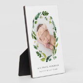 Alabaster Floral Baby Foto Fotoplaat (Zijkant)